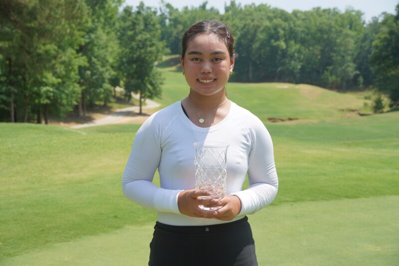 Samantha Dizon with trophy - 2022 - Vaughn Taylor Championship presented by James Hardie.png