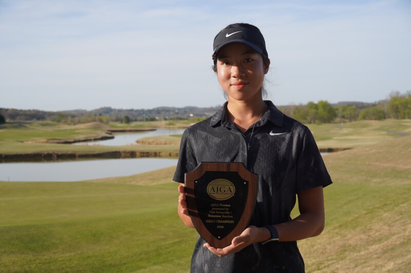 Chaeeun Yu Trophy picture - 2026 - AJGA Preview presented by Visit Sevierville/Tennessee Tourism