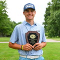 Blaise Barnum Holding His Champion Plaque - 2026 - AJGA Preview at Quail Creek presented by City of Robinson