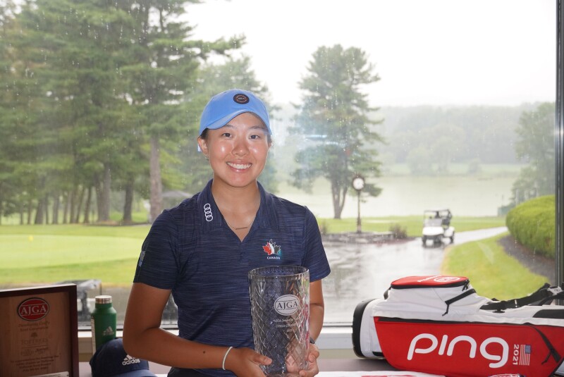 Lauren Kim first place trophy -2021- AJGA Junior at Toftrees.jpg
