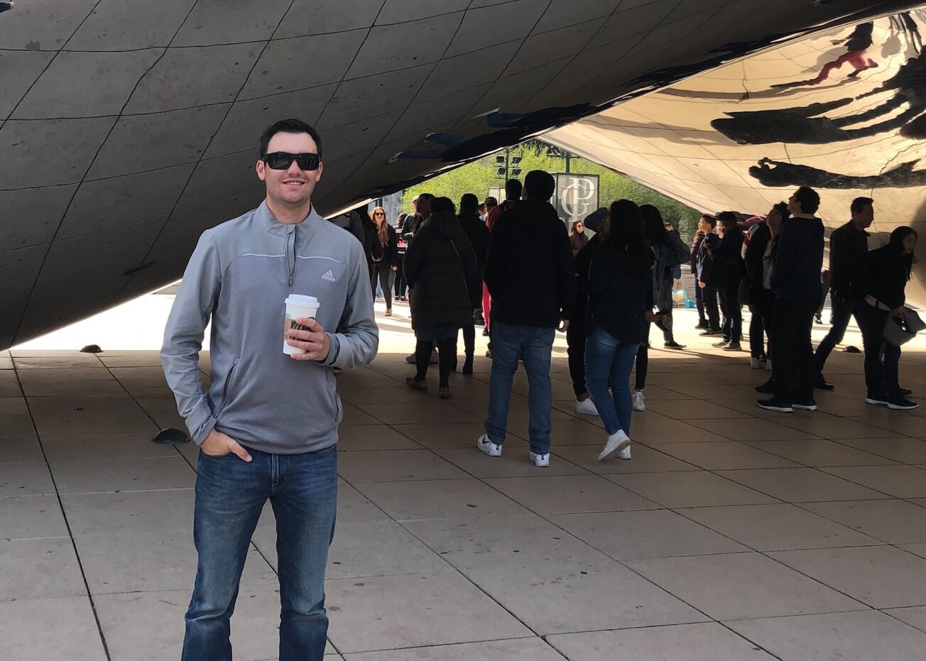 Matt Emmi with the Bean in Chicago.jpg