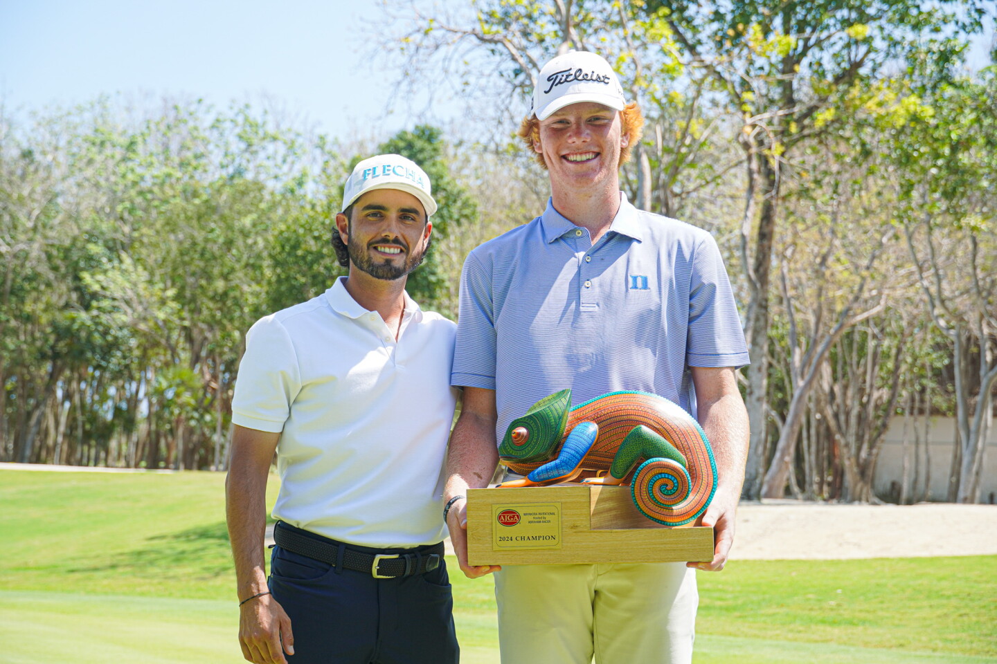Abraham Ancer & Charles Nelson With Champion Trophy - 2024 - Mayakoba Invitational-2.jpg