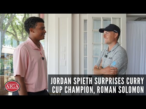 Jordan Spieth surprises Underrated Golf Tour's Curry Cup champion, Roman Solomon