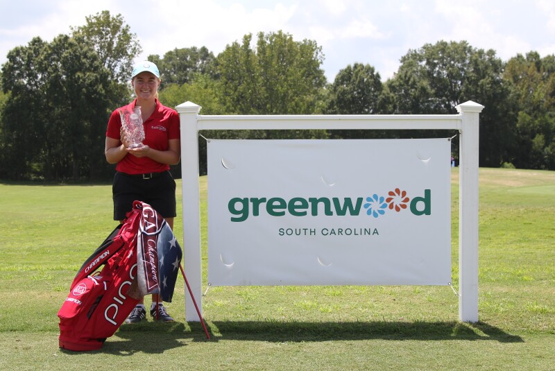 Lauren Clark Champion Gifts with Discover Greenwood Sponsor Sign - 2020 - Greenwood Junior Championship.jpg