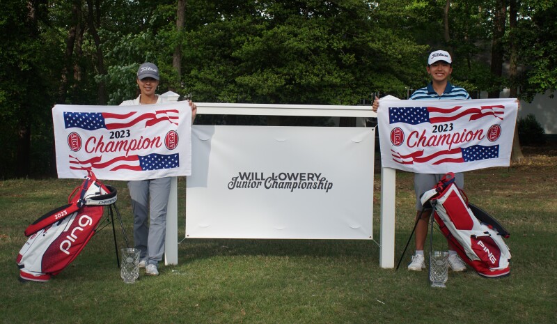 Gloria Nip and Joshua Kim by Will Lowery Junior Championship Signage