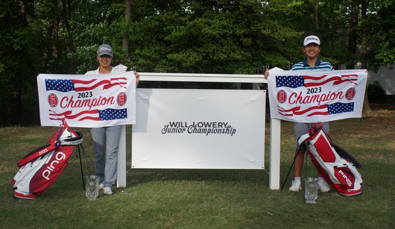 Gloria Nip and Joshua Kim by Will Lowery Junior Championship Signage 