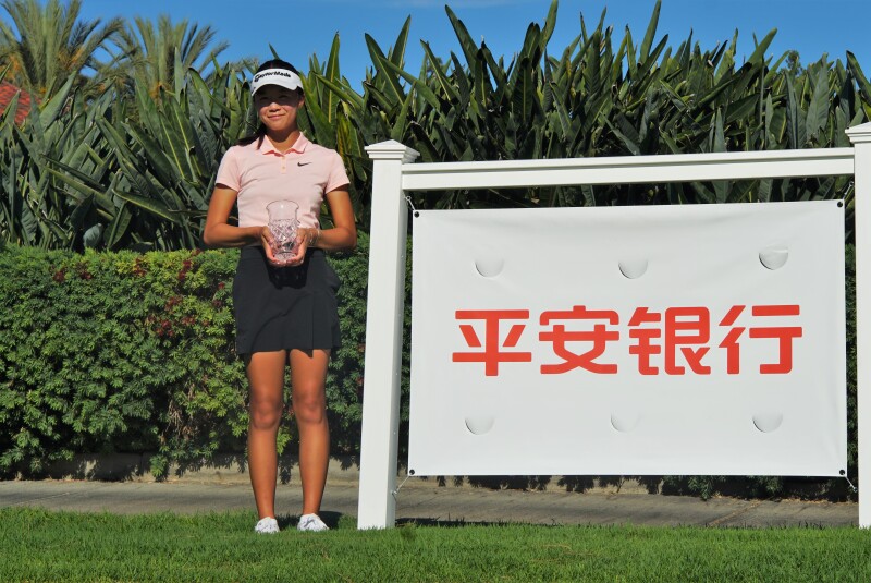 Nikki Oh with Banner-Ping An Bank Junior Championship--2022.png