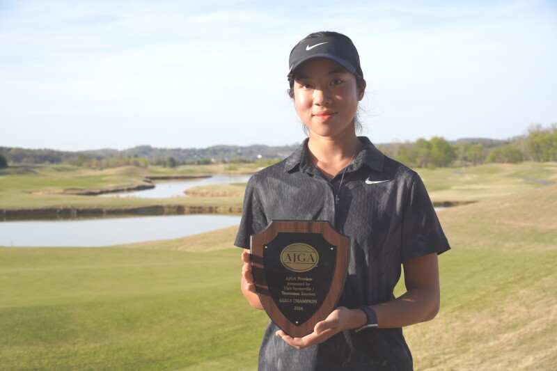 Chaeeun Yu Trophy picture - 2026 - AJGA Preview presented by Visit Sevierville/Tennessee Tourism