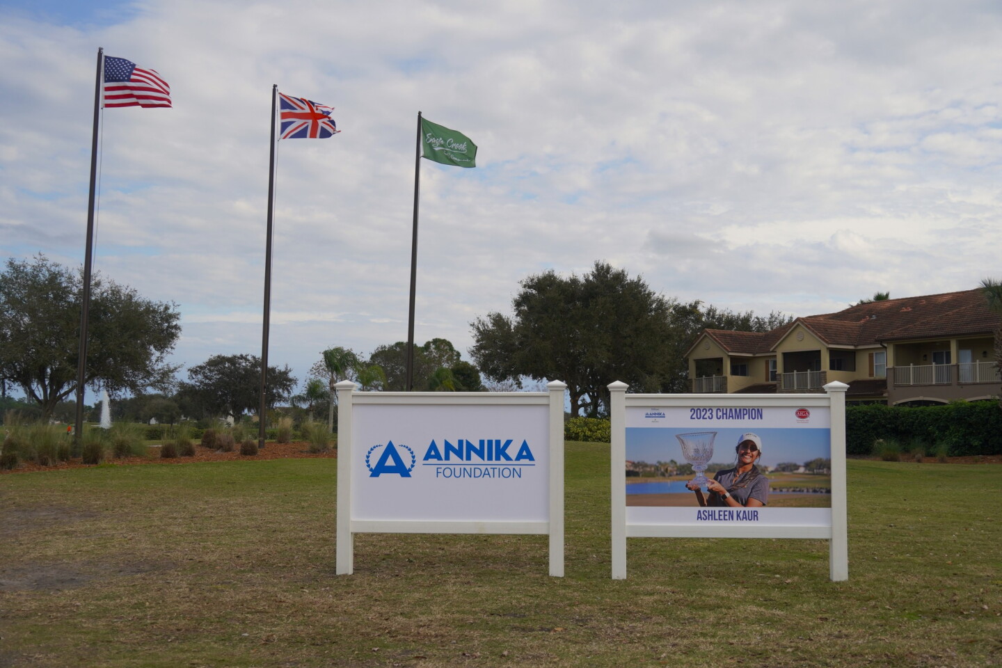 Past Champion Sign at Eagle Creek - 2024 - ANNIKA Invitational