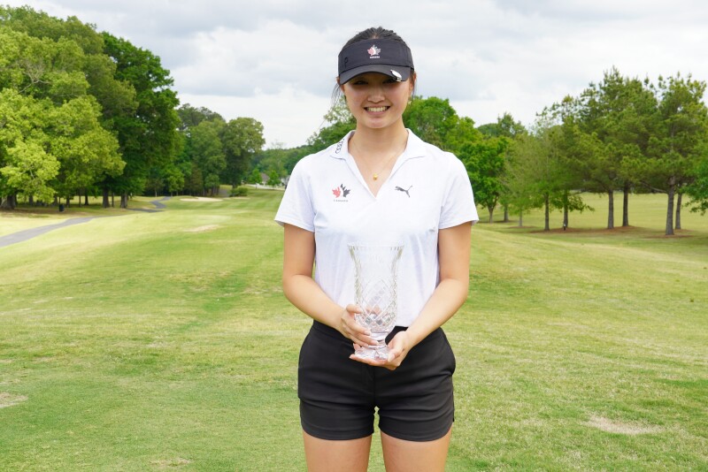 Michelle Xing with trophy without signage- 2024 - Greenwood Junior Championship
