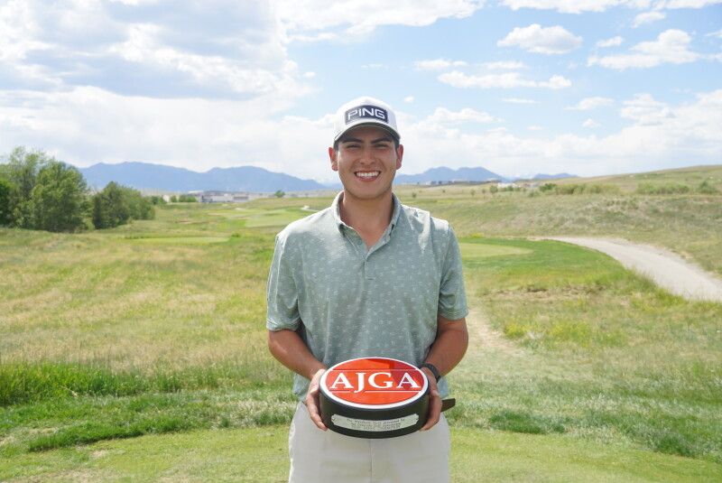 Estuardo Duque champ photo with trophy - 2026 - The Wyndham Clark presented by the Colorado Golf Association