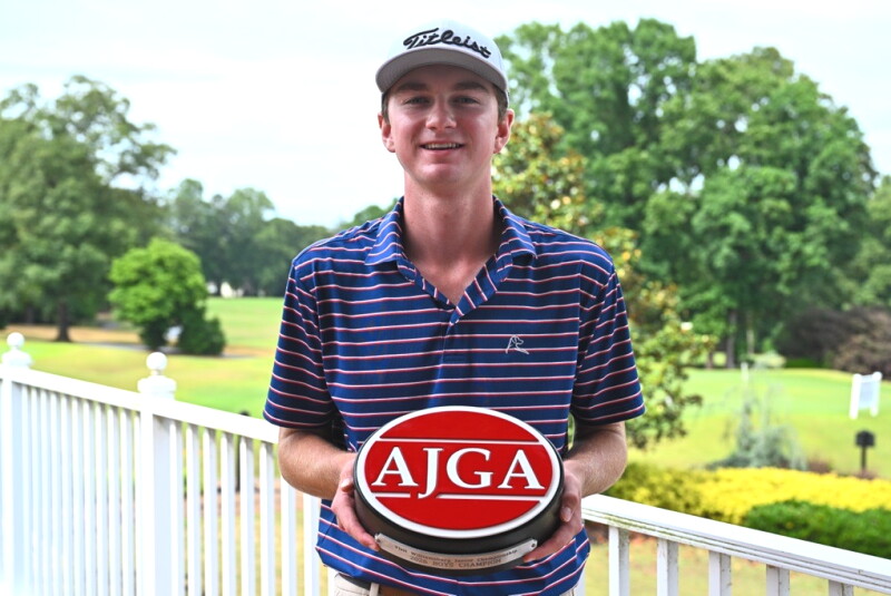 Ben Cowgill Holding His Trophy - 2026 - Visit Williamsburg Junior Championship