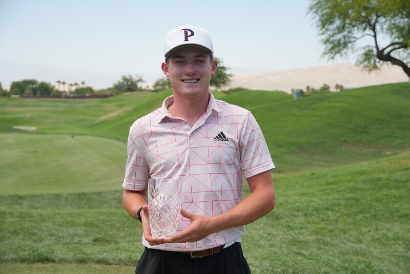 Luke RIngkamp with Trophy - 2025 - Seri Pak Desert Junior
