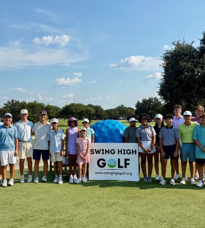 Swing High Golf juniors and mentors